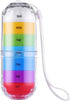 Deke Rainbow 7 Day Waterproof Pill Organizer case Tower Box Medicine Planner case (Seven Day Weekly Travel Container) Medication, Vitamin Holder O...