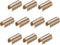 uxcell Leather Rope Clip, 50Pcs Cylindrical Crimping Cord Crimps Foldable String Leather Cord Fastener for DIY Lanyard, Tassel, Jewelry Making, Go...
