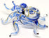 Octopus Miniature Figurines Animals Hand Blown Color Glass Art Collectible Gift Decorate 3.25" (Blue Tone)...