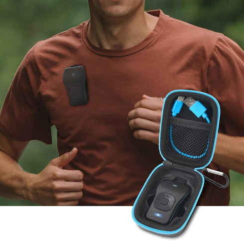 Carrying Case for Noxgear 39g Wearable Bluetooth Clip Speaker, Magnetic Clip-On Wireless Portable Speakers Mini Travel Storage Holder Box with Poc...