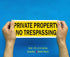 No Trespassing Private Property Sign Aluminum Metal for House Business Fence Simple Design (2 Pack, 10 x 3.5 inches)...