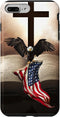 iPhone 7 Plus/8 Plus Pretty Christian Cross Bible A Bald Eagle Grip American Flag Case...