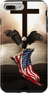 iPhone 7 Plus/8 Plus Pretty Christian Cross Bible A Bald Eagle Grip American Flag Case...