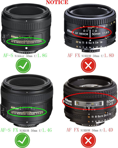 58mm Lens Cap Cover Compatible for Nikon AF-S(Nor AF) Nikkor 50mm f/1.8G,AF-S(Nor AF) Nikkor 50mm f/1.4G,AF-P(Not AF) DX Nikkor 70-300mm f/4.5-6.3...