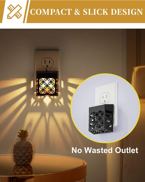 DORESshop Plug in Night Light, Night Lights Night Lights Plug Into Wall, Dusk to Dawn Sensor, Adjustable Brightness, Decorative Nightlight for Bat...
