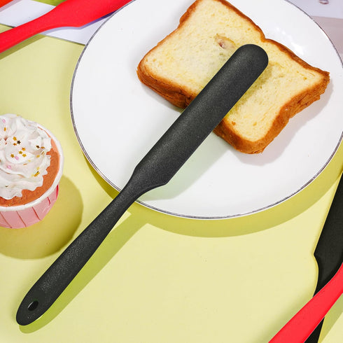 2pcs Silicone Spatulas Heat Resistant Jar Spatulas Cake Cream Butter Spatulas with Long Handle Non-Stick Kitchen Baking Cooking Resin Craft Stirri...
