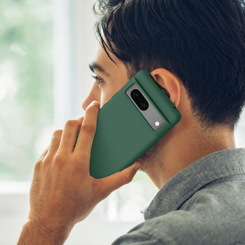 Amzpas Silicone Phone Case Compatible with Google Pixel 7, Soft Protective Smart Phone Case for Women Men, Durable Anti-Scratch Shockproof Phone C...