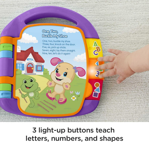 Fisher-Price Baby Learning Toy Laugh & Learn Storybook Rhymes Musical Book with Lights & Sounds for Infants Ages 6+ Months (Amazon Exclusive)...