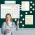 Classroom Calendar Bulletin Board Pastel Calendar Bulletin Board with Seasons Weather Chart CTP Paper-Cuts for Nursery Elementary Middle School Cl...