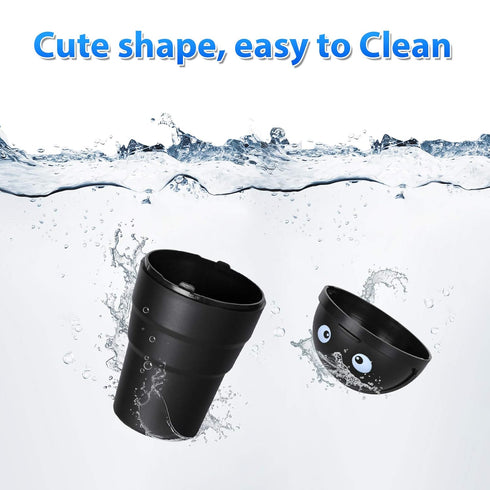 trasgo for Car Cup Holder Trash Can Small Mini Trash Can Car Office Household Trash Can (Black)...
