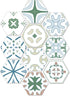 10 Pcs Hexagon Non-Slip Floor Sticker for Home Decor, Peel and Stick Self-Adhesive Wall Sticker for Living Room Kitchen Bathroom, 7.9x9.1inch, 052...