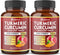 2packs 90 Capsules Turmeric Curcumin + Apple Cinder Vinegar Capsules, Equivalent to 5010mg, 6 Month Supply with Ashwagandha, Ginger, 95% Standardi...