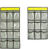 NIMES Hanging Closet Underwear Sock Jewelry Storage Over The Door Classroom Cell Phone Calculator Organizer Clear Pockets (GREY-12 & 9 POCKETS PAC...