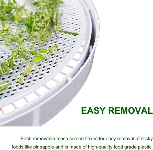 6 pieces 11.6inch Premium Round Dehydrator Sheets Reusable non-stick Food Dehydrator Machine Mesh Screen for fruit dryer...