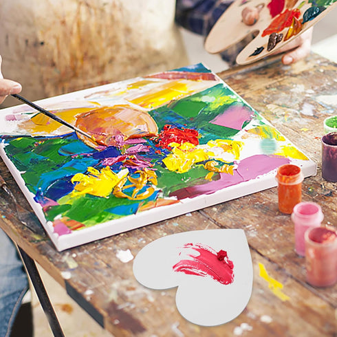 5pcs Heart Canvas Panels Artist Blank Canvas Art Canvas Multi Panel Canvas Boards Creative Blank Painting Panels Blank Artist Blank Canvas Frame f...