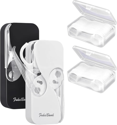Estefanlo Floss Picks, 124 Count Dental Floss Picks, Tooth Picks Flossers with 2 Dental Floss Dispenser, Refillable Floss Pick Holder Set Perfect ...