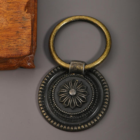 Saim Antique Bronze Knobs Pulls Handles Cabinet Ring Pulls with Screws Metal Hardware Antique Retro for Dresser Drawer Cabinet Cupboard - 8 PCS...