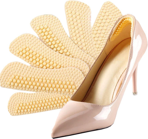 Heel Cushion Pads - 4D Too Big Shoes Cushion (3 Pairs) High Heel Inserts (Beige)...