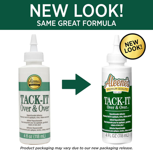 Aleene's 29-2 Tack-It Over & Over Liquid Glue 4oz, Clear...