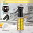 Olive Oil Sprayer for Cooking, 200ml Glass Oil Sprayer Mister, Olive Oil Spray Bottle, Refillable Food Grade Oil Vinegar Spritzer Sprayer Bottles ...