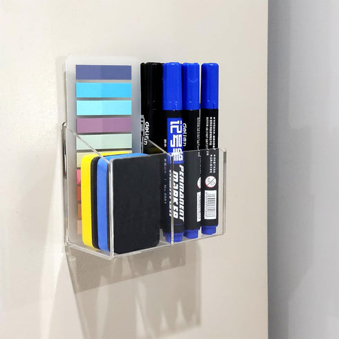 Magnetic Dry Erase Marker Holder, Whiteboard Marker Holder,Marker Holder Pencil Cup Holder for School,Magnetic Marker Holder,for Fridge, Door, Wal...
