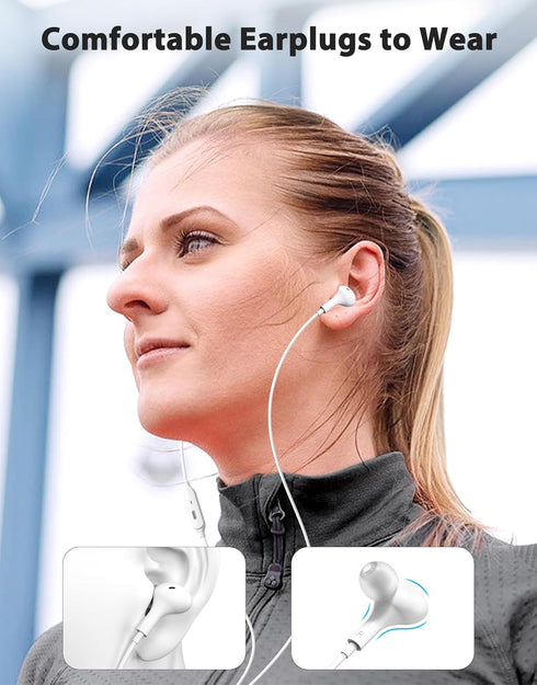 USB C Headphones Wired Earbuds with Microphone HiFi Stereo Deep Bass Noise Cancelling Multiple Music Sound Effects In Ear Earphones for Live Singi...
