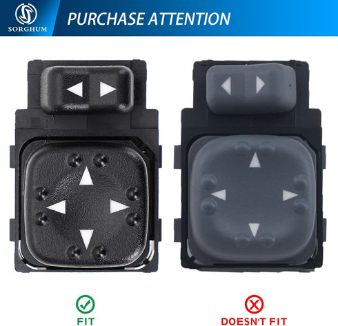 Sorghum Power Mirror Switch - Power Mirror Control Switch Button Compatible with 1998-2002 Chevrolet Blazer Tahoe Silverado Suburban GMC Sierra Yu...