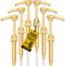 6 pack Coffee Syrup Pump Dispenser (Gold) - Compatible with Torani, Davinci and Skinny Syrup Bottles (750 ml 25.4 oz Bottles)...