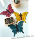 KISWIAR 3PCS Metal Three-dimensional Butterfly Wall Decoration, Butterfly Iron Art Wall Sculpture, Yellow Red Blue Butterfly Wall Decor for Indoor...
