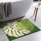 Hi Space Bathroom Rugs 24x16IN Blue Leaves Bath Mat for Bathroom Non Slip Machine Washable Soft Microfiber Absorbent Cute Bath Rug Plush for Tub S...