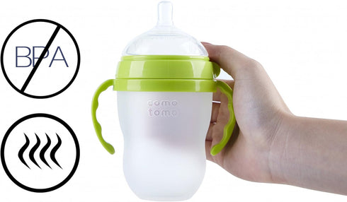 Compatible Baby Bottle Handle for Comotomo Bottles 8 oz & 5 oz, 3 Count, Green...