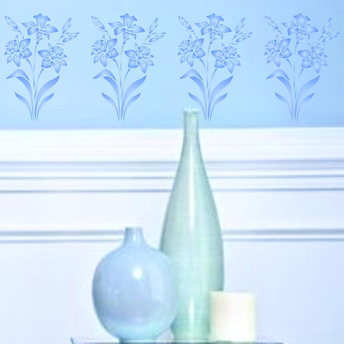 Daffodil Stencil, 6.5 x 9 inch (M) - Spring Flower Floral Perennial Stencils for Painting Template...