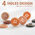 Sewing Buttons - Craft Buttons, 4 Hole of 200 Pcs Versatile Resin Buttons for Sewing, DIY Projects and Holiday Decoration (Light)...