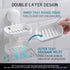 LEVERLOC Soap Dish Holder for Shower Double Layer Suction Cup Wall Mounted NO-Drilling Self Draining Removable Waterproof Strong Suction Bar Soap ...
