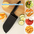 Crinkle Cutter for Veggies Potatoes, Crinkle Knife for Salad Chopping Cucumber Carrot Fruit, Wave Knife Stainless Steel French Fry Slicer...