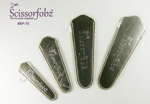 Scissors sheaths by SCISSORFOBZ with ScissorGripper -VALUE PACK-4 sizes- Designer Scissor Covers Holders for embroidery sewing quilting - Quilters...