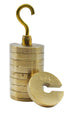 EISCO Slotted Weight Set, 100g - Brass - with Hook - Removable Weights - 10g Each...