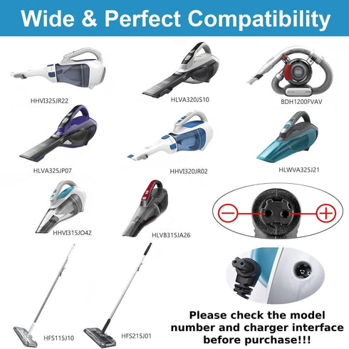 15V Charger for Black and Decker Dustbuster Handheld Vacuum, 6.6Ft (90627870/90629039 S003AQU1500015)...