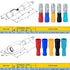 100 Pcs Bullet Connectors Kit, Insulated Bullet Connectors Terminals Female and Male, Electrical Marine Bullet Crimp Automotive Wire Connectors Te...