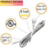 Clear Lamp Cord,8 Feet Length Silver Replacement Lamp Cords for Lamp Repair Fix DIY Project, Rewire Electrical Cable Cord with Plug, Tinned End Le...