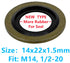 50PCS M14 Self-Centered Bonded Seal Oil Washers Gasket, Engine Oil Crush Washers Drain Plug Gaskets by Dsnaduo...