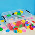Readsky 8 Quart Lidded Storage Bins Plastic Storage Containers, Clear and Black, 2 Packs...