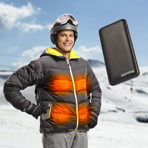 GEEPFINE 5V 2A Portable Charger 10000mah for Heated Vest,Portable Charger Fast Charging Power Bank PD20W QC22.5W External Battery for Phones,Porta...