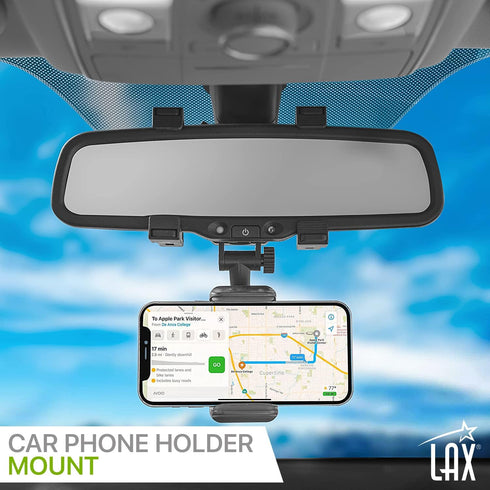 LAX Gadgets Window Phone Mount for Car, Car Phone Holder Mount with Flexible Gooseneck, Cell Phone Holder Car with Suction Cup for Windshield or D...