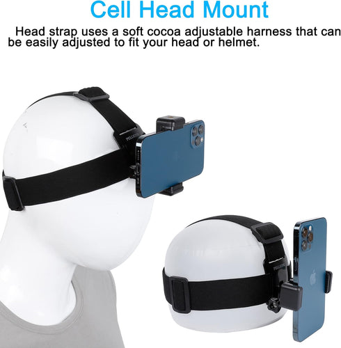 Pellking POV/Vlog Smartphone Head Strap Mount Selfie Neck Holder Mount Kit,Compatible with iPhone Samsung Smartphones,Hero 9, 8, 7, 6, 5, 4, 3, 2,...