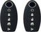 KAWIHEN 2pcs Silicone Smart Remote Key Fob Cover Compatible with for Nissan 5 Button(Black)...