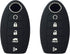 KAWIHEN 2pcs Silicone Smart Remote Key Fob Cover Compatible with for Nissan 5 Button(Black)...