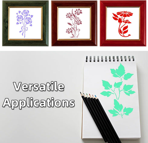15 pcs Flower Stencils...