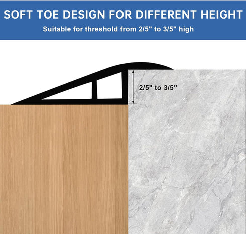 Floor Transition Strip Vinyl Door Threshold Flooring Transition Strip Self Adhesive Carpet Edging Strip for Laminate Doorway Edge Threshold from 2...