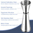 Briout Jigger for Bartending, Double Cocktail Jigger Japanese Premium 304 Stainless Steel Jigger 2 OZ 1 OZ with Measurements Inside...